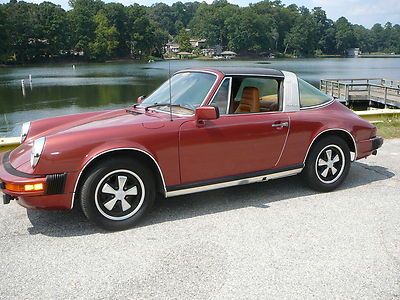 1977 porsche 911s targa removable top only 75 milesk mileage no rust