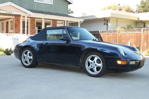 1995 porsche 911 carrera cabriolet - 993 - midnight blue metallic