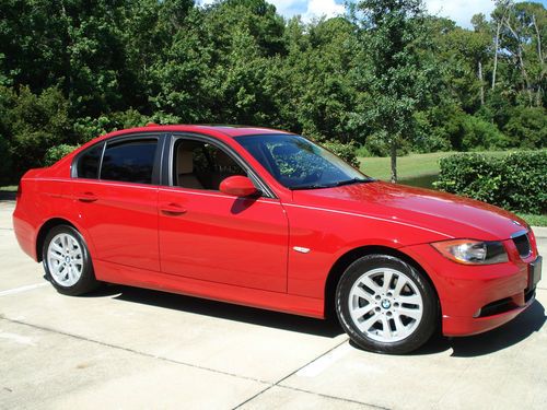 2007 bmw 328i low miles flawless car red &amp; tan loaded