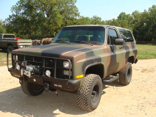 1984 chevrolet m1009 cucv blazer k5 military 4x4 a/c radio