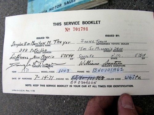 ALL ORIGINAL ONE OWNER 1971 Toyota FJ40 Land Cruiser Unmolested Estate Barn find, image 13