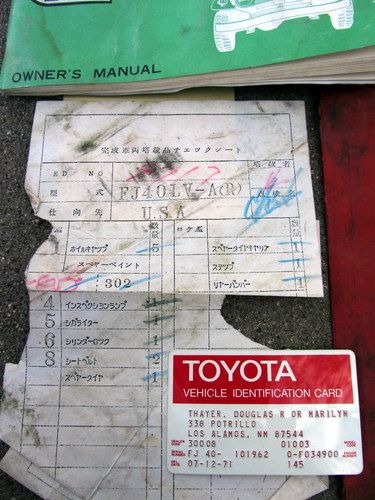 ALL ORIGINAL ONE OWNER 1971 Toyota FJ40 Land Cruiser Unmolested Estate Barn find, image 24
