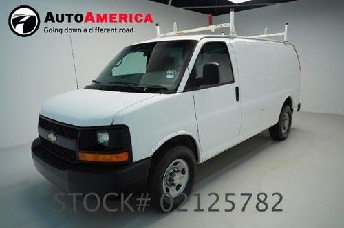 68k low miles 2009 chevy cargo van express white ladder rack