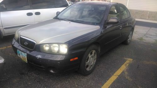 2001 hyundai elantra 158,467 miles starts &amp; runs heavy body damage rebuilt title