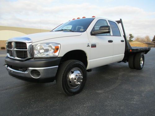 2007 dodge ram **3500**4x4**quad cab**6 speed**cummins diesel**flatbed