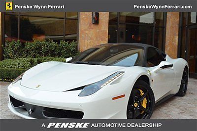 2013 ferrari 458 italia bianco avus penske wynn ferrari las vegas 702-770-2000