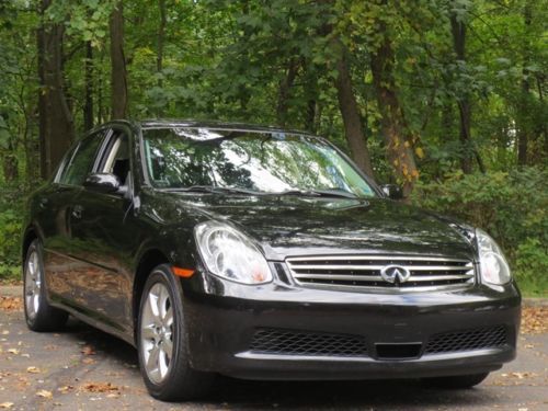 2005 infiniti g35x! 4-door! awd! leather! free carfax! no reserve! v6! auto!