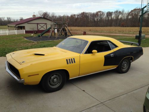 71 340 &#039;cuda #&#039;s match, rare ev2 orange w/ orange/black int. white billboard!