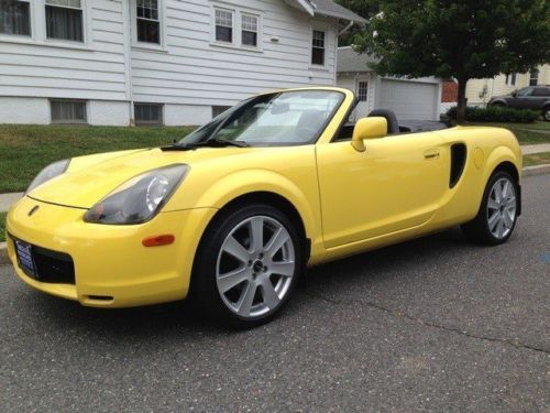 Mr2 spyder manual convertible 1.8l yellow balck leather toyota spyder