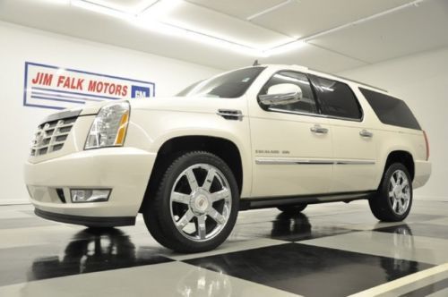 2010 white diamond escalade esv premium awd suv htd cld leather dvd for sale 11