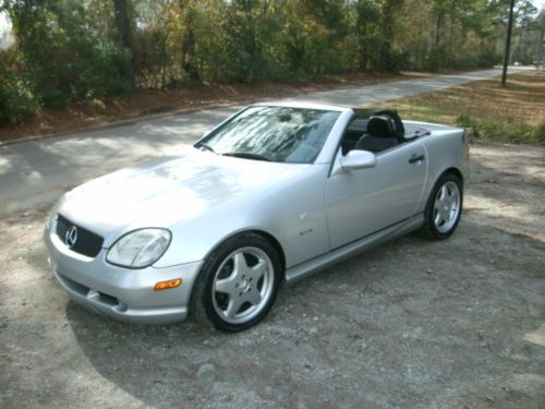 2000 mercedes-benz slk class 2d roadster slk230 convertible silver low miles !