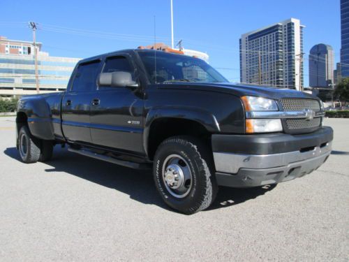 03 chevy silverado lt v8 6.0l gas 4x4 auto crewcab dually leather bose runs grea