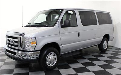 12-passenger van xlt e350 super duty 10 silver/grey very low miles super clean