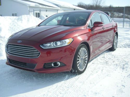 2013 ford fusion titanium 2.0l htd/laneassist/awd/camera/blindspot/rebuilt 5k mi