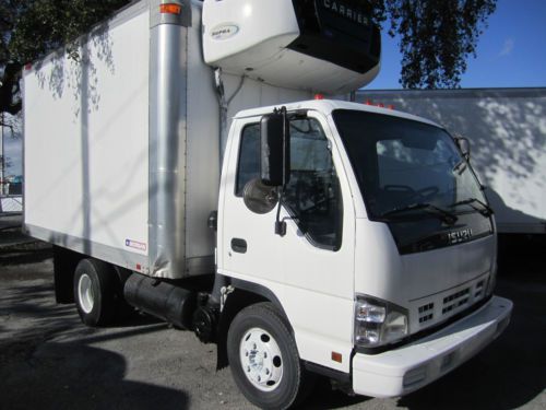 2007 isuzu npr 14&#039; refrigerated box truck 5.2 liter diesel