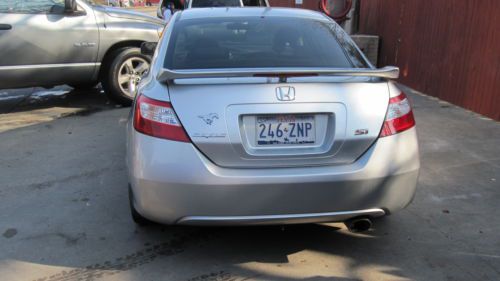 2006 Silver Honda Civic Si Black Leather Interior, image 2