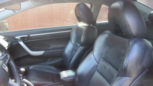 2006 Silver Honda Civic Si Black Leather Interior, image 7