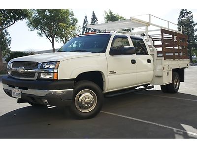 2003 chevrolet silverado dually diesel crew cab flat bed exhst bio-diesel bose