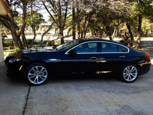 2013 black 640i gran coupe, 4 door, black leather interior, navigation