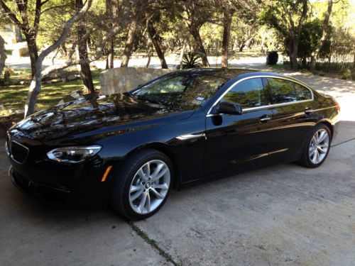 2013 Black 640i Gran Coupe, 4 door, black leather interior, navigation, US $68,000.00, image 2