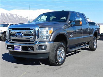 Ford crew cab lariat 4x4 powerstroke diesel shortbed leather auto tow
