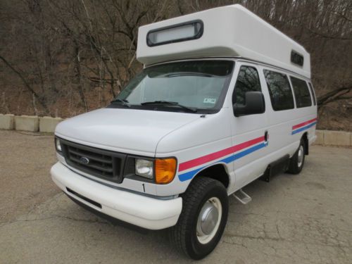 2004 ford e-350 extended high top handycap wheelchair bus12 passenger, inspected