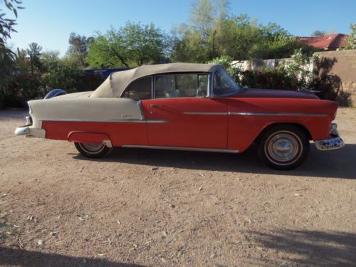 1955 Bel Air Convertible - Rare Continental Kit With Skirts- Old Barn Find -, image 3