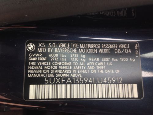 BMW X5 FOUR DOORS 2004 LEATHER SEAT SUNROOF ALLOW WHEEL, US $8,999.00, image 17