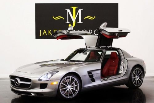 2011 sls amg, alubeam silver on red, 6k miles, $205k msrp!! pristine car!!