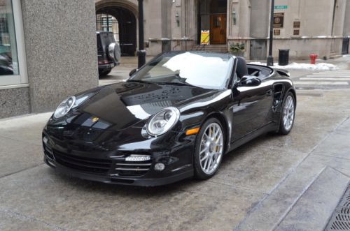 2012 porsche 911 turbo s pdk navigation black/black clean car!!