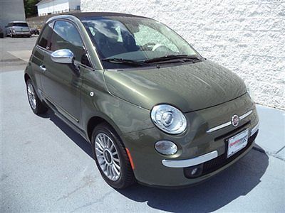 Fiat 500 lounge convertible low miles 2 dr automatic gasoline 1.4l l4 sfi dohc 1