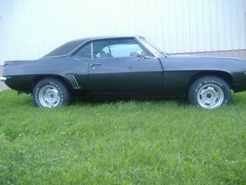 1969 camaro 350 ci black vinyl top tinted glass auto trans was big block 396 car