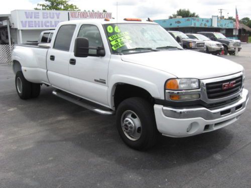 2006 gmc sierra 3500 diesel 4x4 crew cab slt dually one florida owner