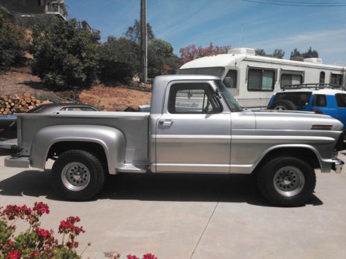 1967 ford f100 stepside 6 cylinder, 4 speed, recently restored.