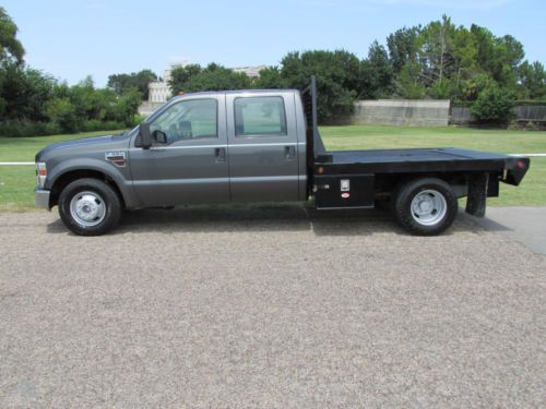 08 f350 crew cab xl 2wd 6.4l powerstroke diesel flatbed dually auto 119k