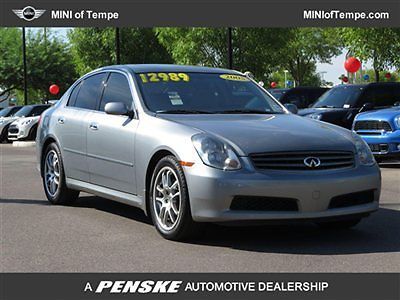 G35 4dr low miles manual sedan 3.5l silver black rims sport boise