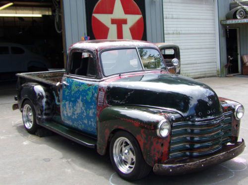 1953 nostalgic chevy truck rat rod 5 window patina lowered custom