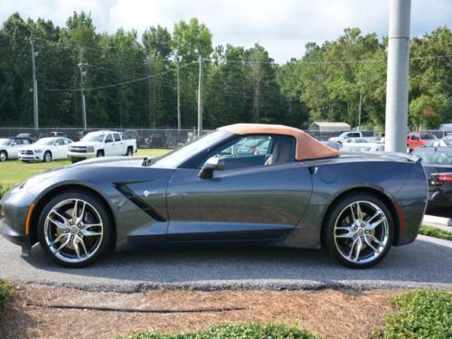 Corvette stingray 2014 gray convertible z51 automatic low miles navigation