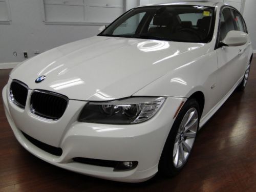 11 bmw 328i alpine white/saddle brown leather, navigation, hd audio, sunroof