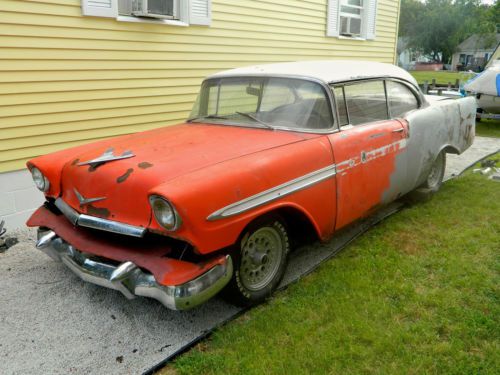 1956 chevrolet bel air hardtop rare barn find!!