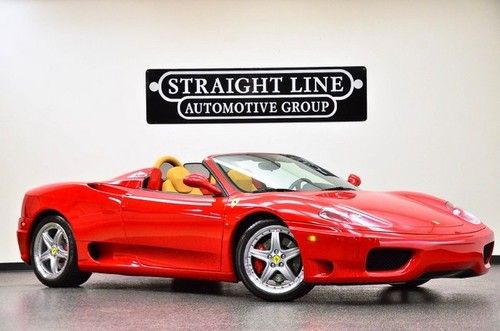 2005 ferrari 360 spider f1 red daytonas modular wheels tubi