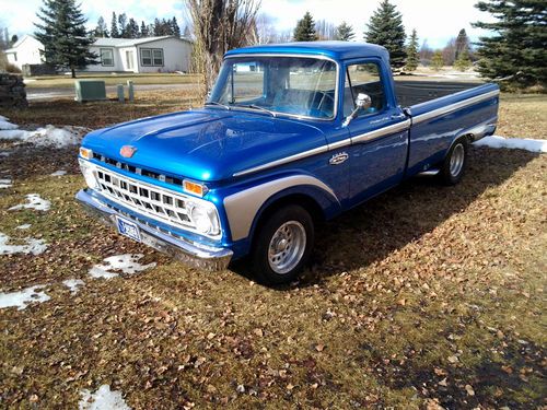 Ford f100 custom cab restored blue silver 352 low miles