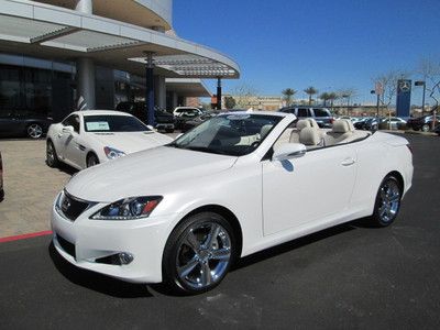 2012 white v6 leather automatic navigation *low miles:464* convertible