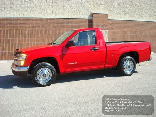 2004 chevy colorado 1 owner 5 speed manual a/c 4 cylinder gas saver carfax nice