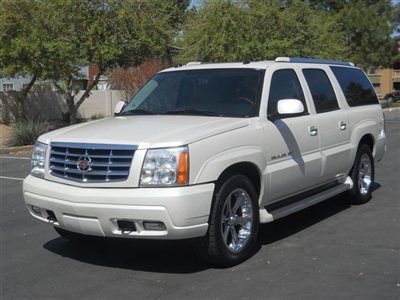 Escalade esv,hard loaded leather nav dvd,and its pearl white