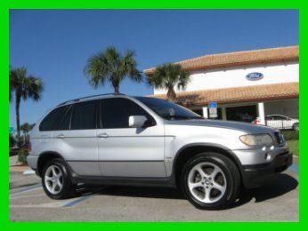 03 silver x-5 3.0i awd 3l i6 suv *heatedleather seats *sunroof *side shades *fl