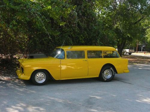 1955 chevrolet 2 door wagon drag race hot rod gasser prostreet classic collector