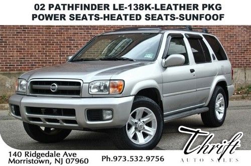 02 pathfinder le-138k-leather pkg-power seats-heated seats-sunfoof