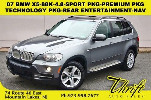 07 bmw x5-88k-4.8-sport pkg-prem pkg-tech pkg-rear entert-nav-3rd row seat