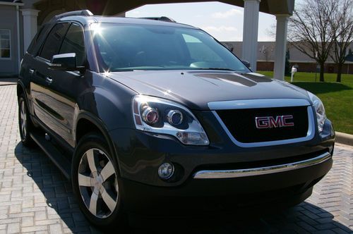 2011 gmc acadia slt, pan roof, rear camer, leather, warranty, rebuilt